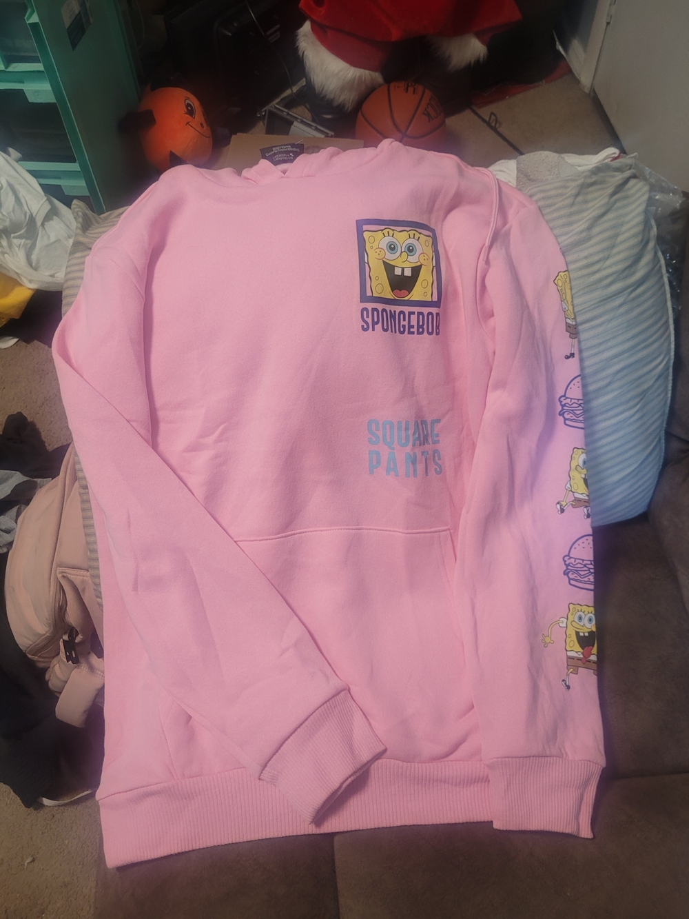T.J.Maxx Pink SpongeBob Crewneck Sweatshirt